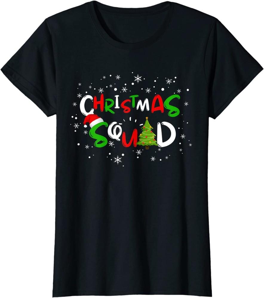 Christmas Squad Family Group Matching Santa Claus Elf Ladies039 Crewneck T-Shirt