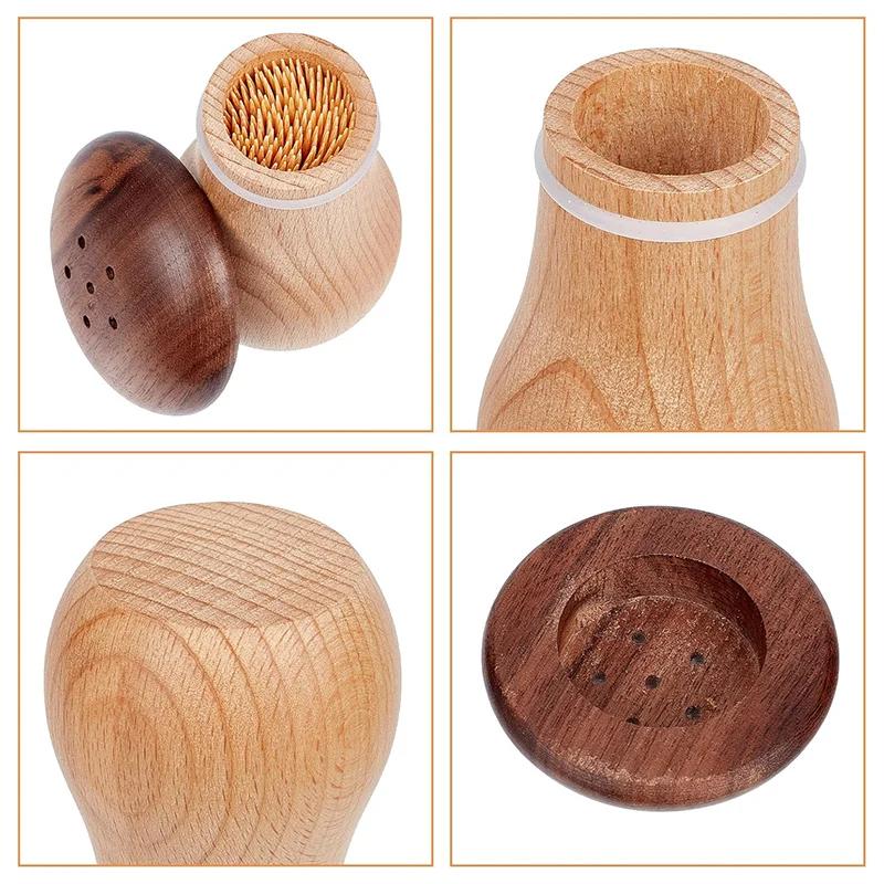 Holz Zahnstocherhalter Kreativer Pilz Zahnstocher Spender Aufbewahrungsbox Haus Restaurant Küche Tischdekoration Zubehör