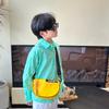 Trendy Korean Style Kids Shoulder Bag Chic Half Moon Design For Boys And Girls