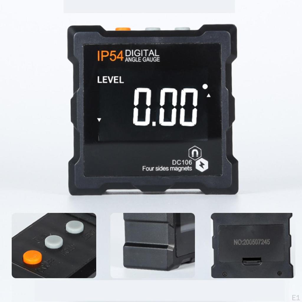 Digital Inclinometer Angle Gauge Meter Electronic Level LCD Display Waterproof Compact Measuring