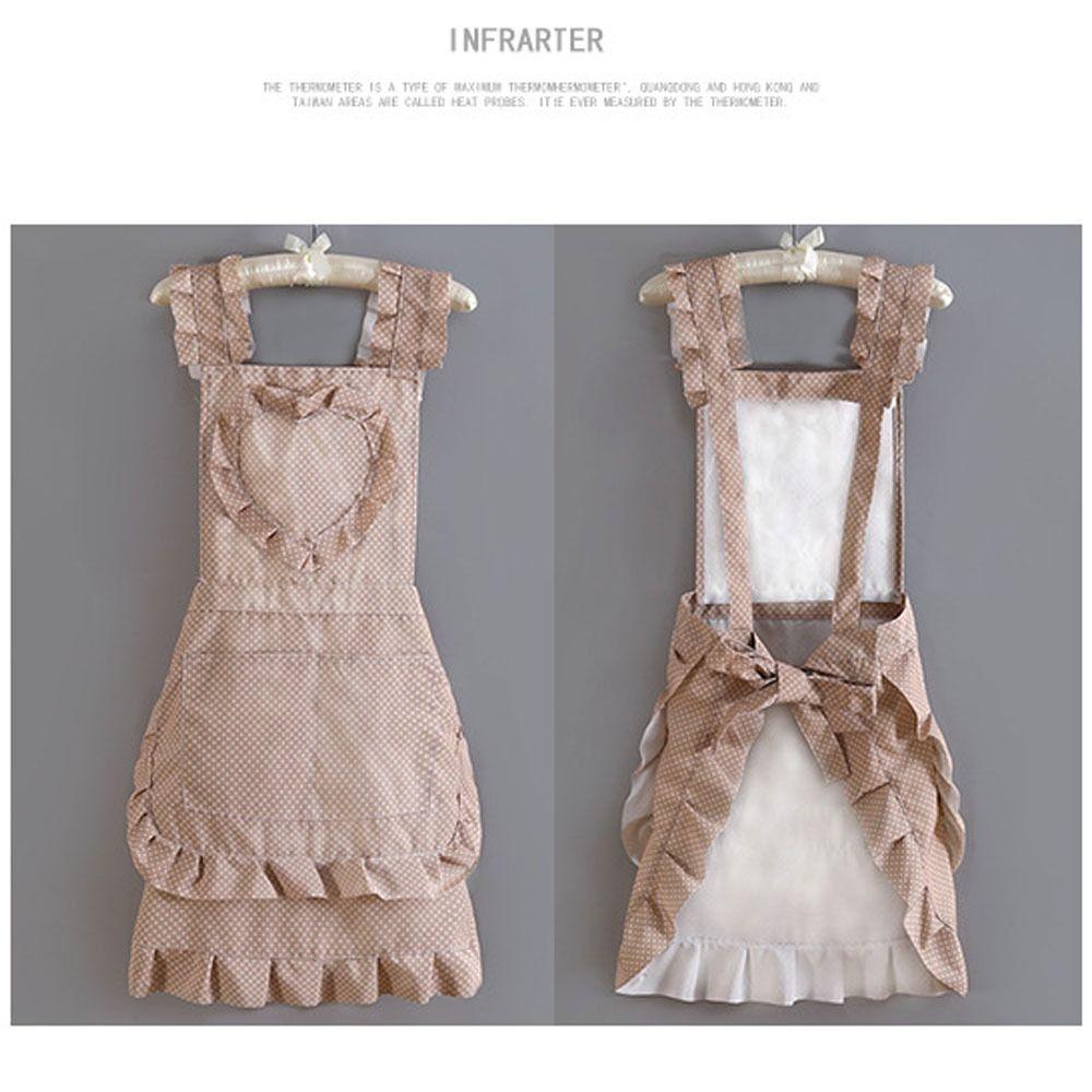 Cute Canvas Women Lace Apron Oil-proof Princess Dress Style Chef Aprons Stain-Resistant Cooking Apron Summer Wear