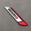 Aizfa 1 Pair 3D Card Fender Metal for NISMO Sport Badge Chrome Side Wings 3D Emblem (Red)