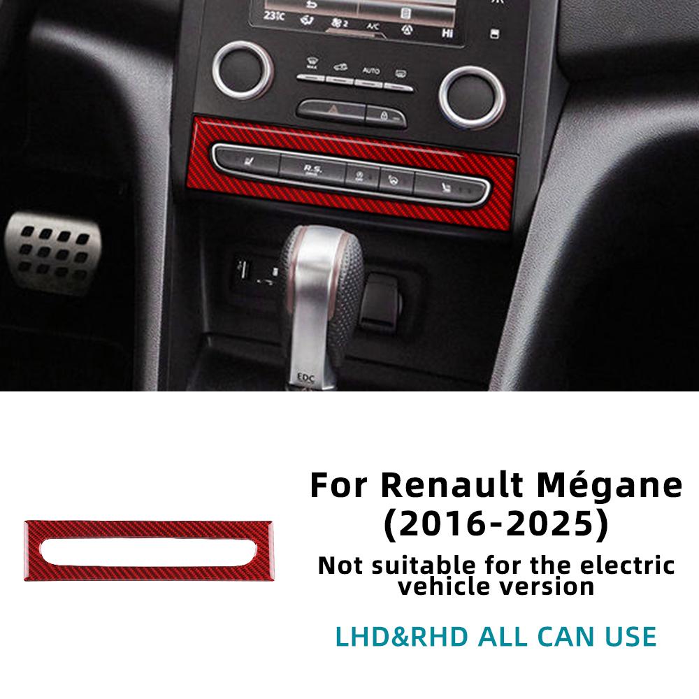

For Renault Megane 4 2016 2017 2018 2019 2020 2021 2022 2023 2024 2025 Soft Carbon Fiber Sticker Car Multi-function Button Frame