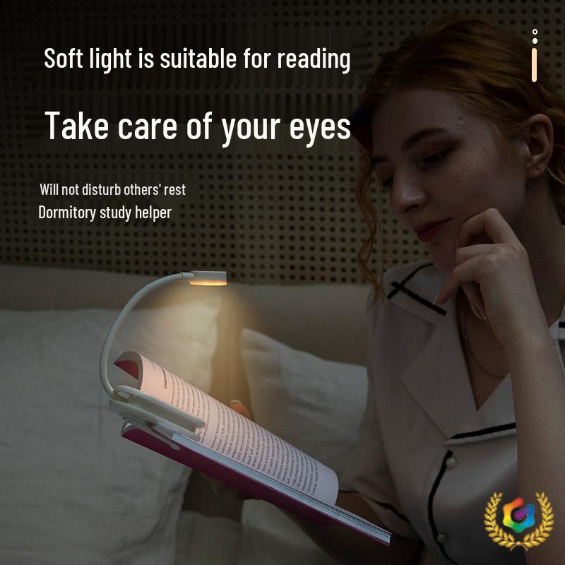 Eye-Protecting LED Bedside Clip Lamp for Dorms and Bedrooms