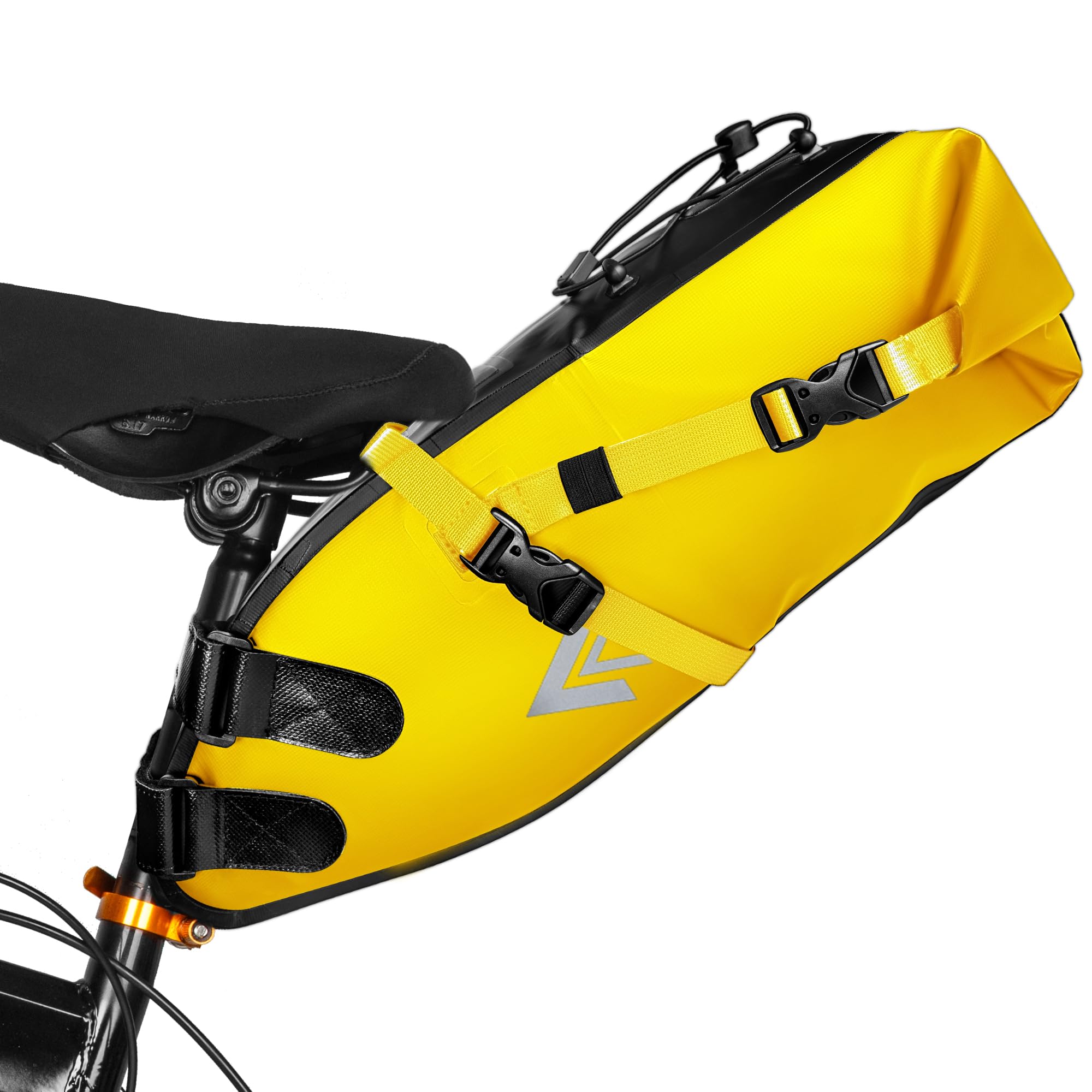 

AFISHTOUR Waterproof Cycling Bag, 10L Large Capacity, Bicycle Saddle Bag, Road Bike Storage Bag (Yellow)
