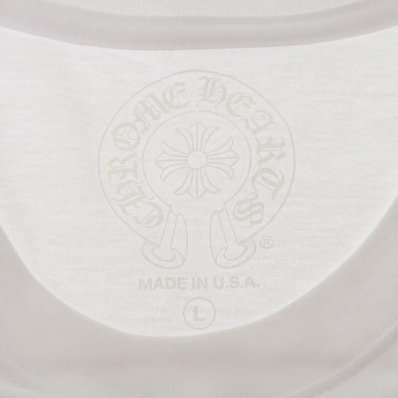 CHROME HEARTS  L Short sleeve T-shirt white cotton mens