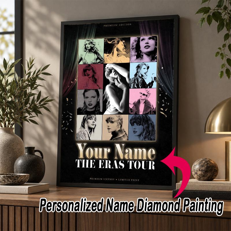 Custom Name Taylor Swift 5D Diamond Painting Personalized Full Drill Diamond Art Kit Gift
