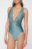 Women's New Season Swimsuit Mint Deep Low-cut Draped Regular Swimsuit
