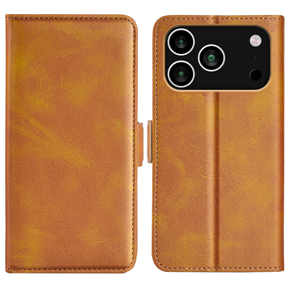 For iPhone 17 Pro Case Calf Texture Leather Wallet Phone Cover