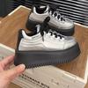 Thick-soled heightening little white shoes women's autumn new versatile muffin shoes fashion college style casual shoes women