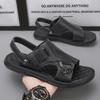 Herren Echtleder Sommer Sandalen, Dicke Sohle, Rutschfest, Lässig Weich Dual-Purpose.