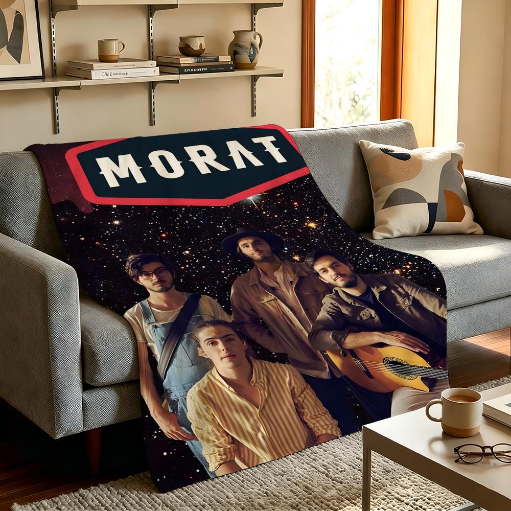 Music M-Morat Throw High-Density Short Plush Blanket Soft Skin-Friendly for Sofa Nap Air-Conditioned Room
