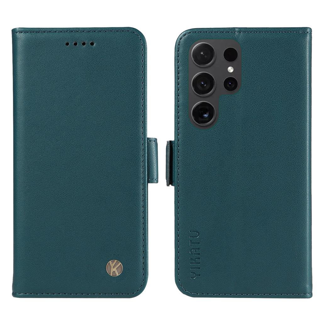 For Samsung Galaxy S24 Ultra Wallet Phone Case YIKATU YK-003 Leather Stand Cover