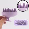 Hair Washing Comb with Handle, Soft Rubber Hair Washing and Massage Comb, Scalp Cleaning and Massage Brush, Hair Washing Brush