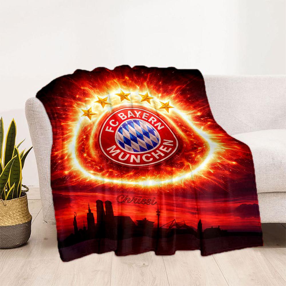 Bayern Munich Blanket Warmthful Decor Suitable for Bedding Couch Bed Four Seasons Universal Playful Design Gift for Travel Home Birthdays