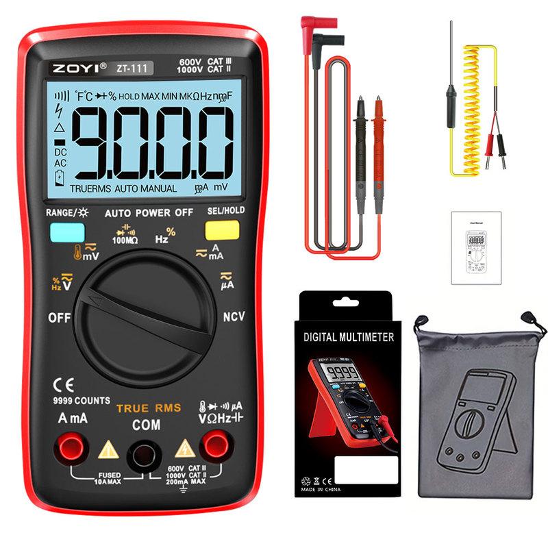 ZOYI ZT111 4-Digit High-Precision Auto-Ranging Digital Multimeter with Overload Protection for Appliance Repair-NCV