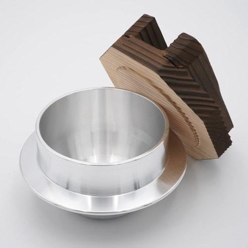 Tonami Shoten Rice Cooker, Easy to Make 1-Cup Rice, with Wooden Lid, Made in Japan, Aluminum, Outdoor, Camping, Open-Food Safe, Repaintable, for Inns