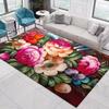 3D Printed Garden Flower Art Carpet 120x160cm Large Living Room Rug Washable Aesthetic Bedroom Decor Mat