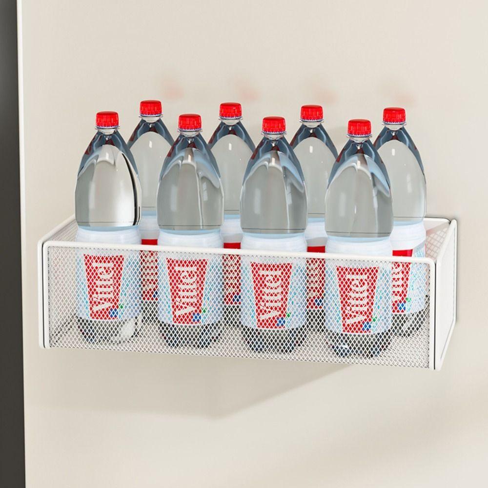 Metal Refrigerator Magnetic Shelf No-Punch Multifunctional Refrigerator Rack Square Durable Kitchen Storage Shelves