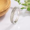 Diamond Inlaid Hollow Mesh Open Ring for Women – Versatile Luxury Fashion Accessory for Index or Little Finger.