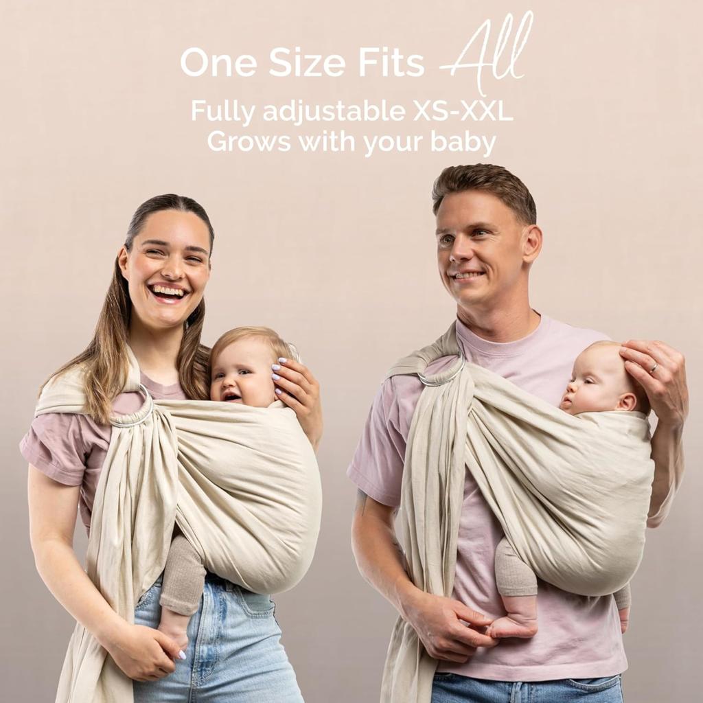 Boba Ring Sling Baby Carrier Newborn to Toddler Lightweight Breathable Baby Sling Carrier Hip Healthy Baby Carrier Sling Baby Wrap Carrier for Front