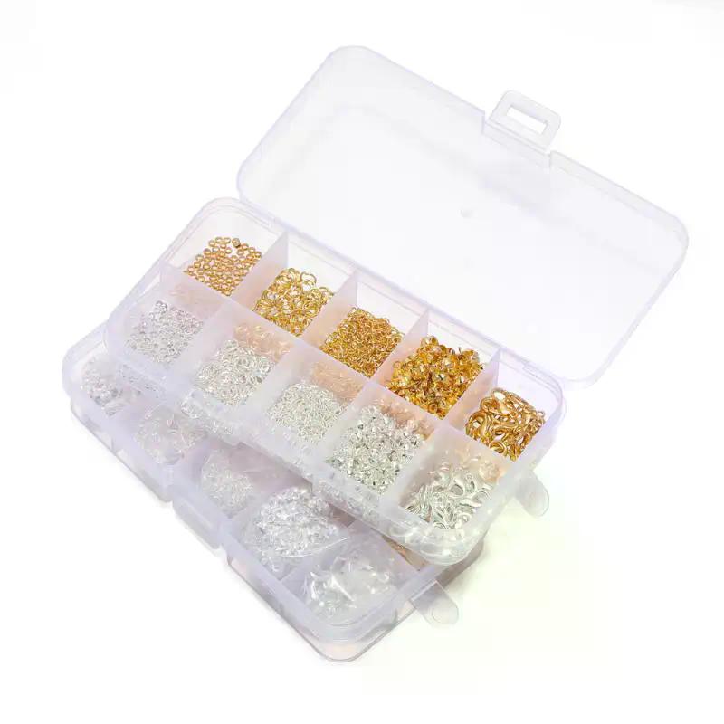 Kit de Inicio para Fabricación de Joyería de 1260 Piezas/Set Pendientes Collar Componentes Cuentas DIY Accesorios para Joyería Adecuado Para Adultos y Principiantes