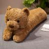 Big Size Cute Lying Bears Dolls Soft Plush Toys Kawaii Stuffed Animals Lifelike Brown Bear Long Pillow Comfort for Kids Gifts