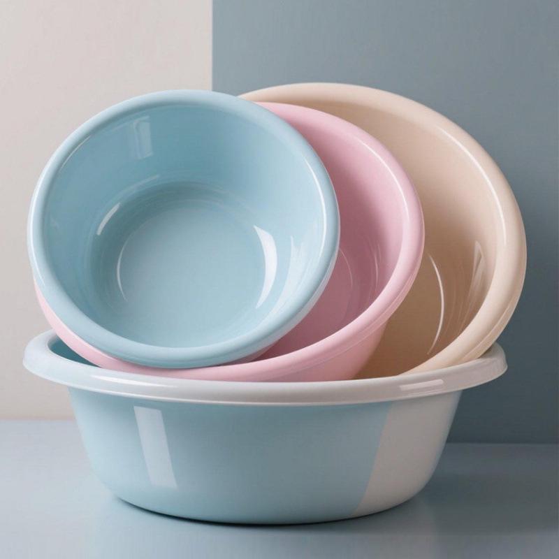 Large Durable Multi-Purpose Plastic Wash Basin for Dorms and Babies