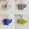 Handmade Wool Felt Elephant Keychain - Small Gift Bag Pendant Decoration