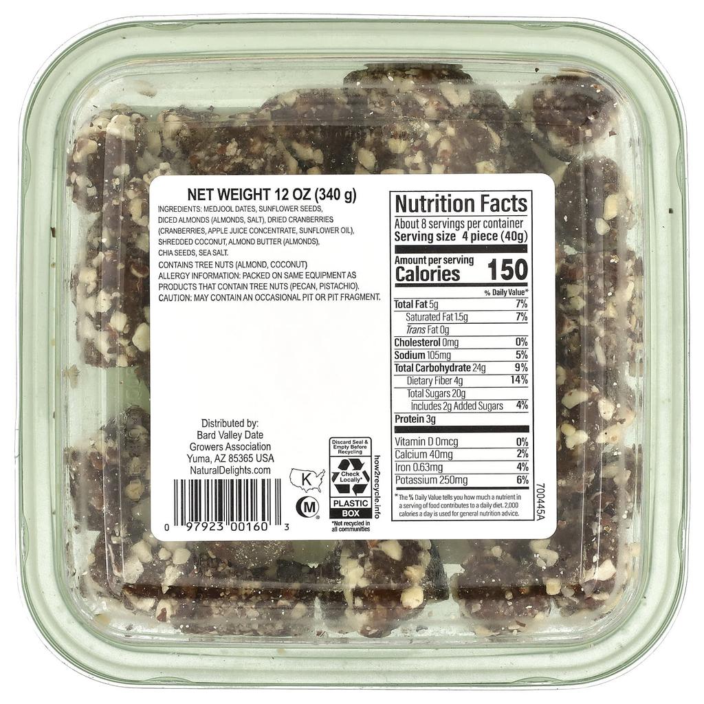 Natural Delights, Mini Medjuols, Sweet & Salty Almonds, 12 oz (340 g)