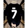 Unisex Oversized TShirt Minimal Streetwear BrushStroke Number Back Graphic Print Casual Short Sleeve Tee