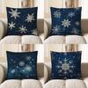 Home Decor Snowflake Pattern Throw Pillow For Home Decor Pattern Cushion Cover Suitable For Sofa Bedroom Car Pillow Cover