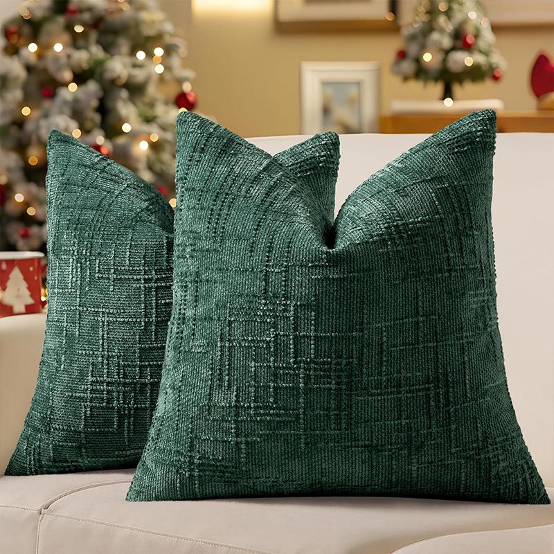 Modern Minimalist Bamboo Chenille Sofa Pillow Cover for Living Room and Bedroom