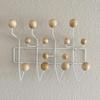 Mid-Century Pop Wood Ball Metal Coat Rack