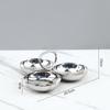 304 Stainless Steel 3 Grids Assorted Platter Snack and Dessert Plate Appetizer Tableware Living Room Desktop Storage Tray