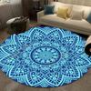 Vintage Mandala Round Carpet Geometric Floral Area Rug for Living Room Kitchen Dining Room Decorations Entryway Round Carpets