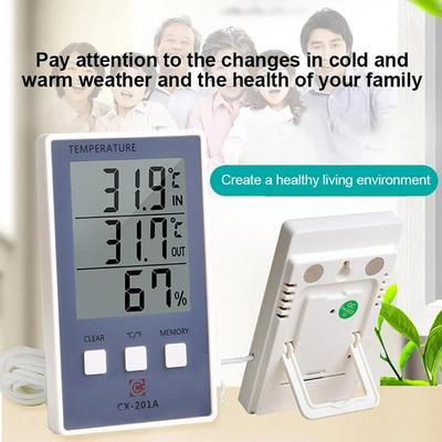 New LCD Digital Indoor Outdoor Thermometer Indoor Hygrometer Temperature Humidity Meter
