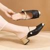 New summer new baotou fashion thick heel Mary Jane cool slippers half a word