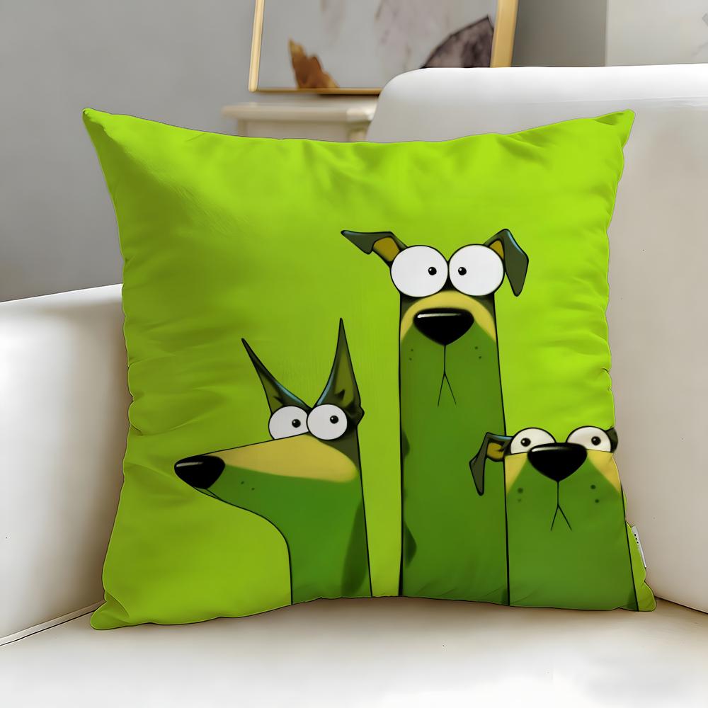 

theme Cartoon Doberman Pinscher Cushion Cover Soft EasyWash Pillow Case Versatile for Couch Bed Travel and Office 30X30cm
