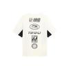 Li-Ning Contrast Stripe Pattern Print Round Neck Short Sleeve T-Shirt Men Tops Off-White AHSS121-1