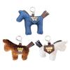 Plush Horse Bag Pendant Fuzzy Horse Backpack Charm Cute Horse Pendant with Golden Coins Lucky Keyring Gift for Family Friends