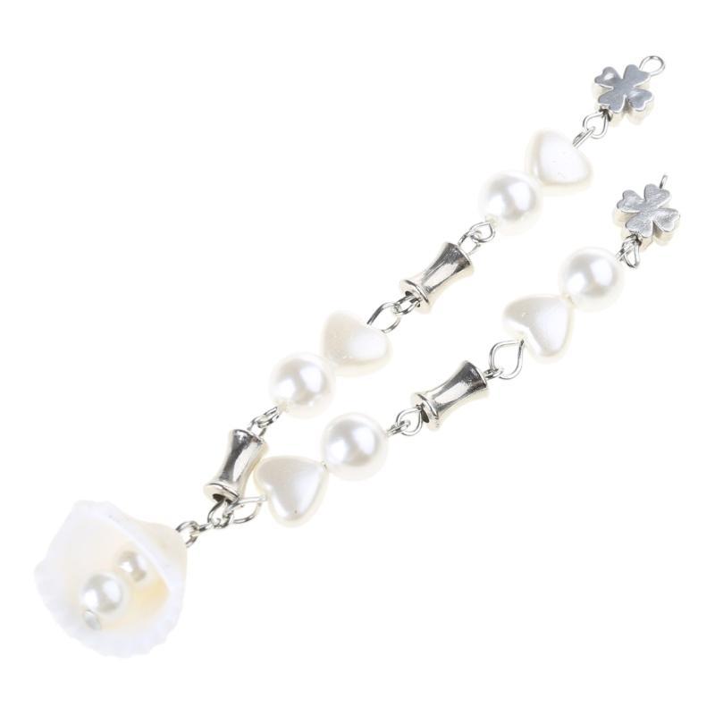 New Bracelet Women's Lucky Clovers Four-Leaf Flower Crystal Bracelet Shell Pearl Bead Hand Chain Jewelry Bangles Gift