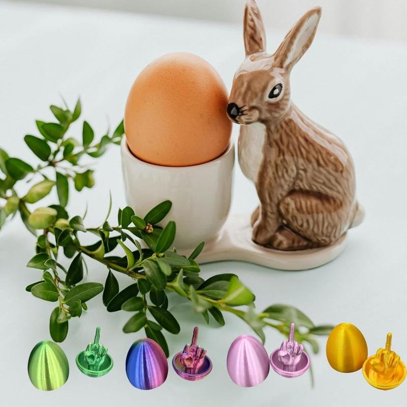 Easter Egg Middle Finger, Funny 3D Printed Middle Finger Egg, Novelty Surprise Eggs for Friends & Family, Perfect for Adult Easter Basket