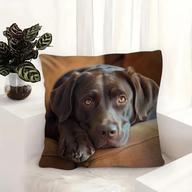 Roztomilý povlak na polštář se zvířátky: 2D plochý tisk, ne-skutečná výšivka, noční pohovka noční pohovka polštář