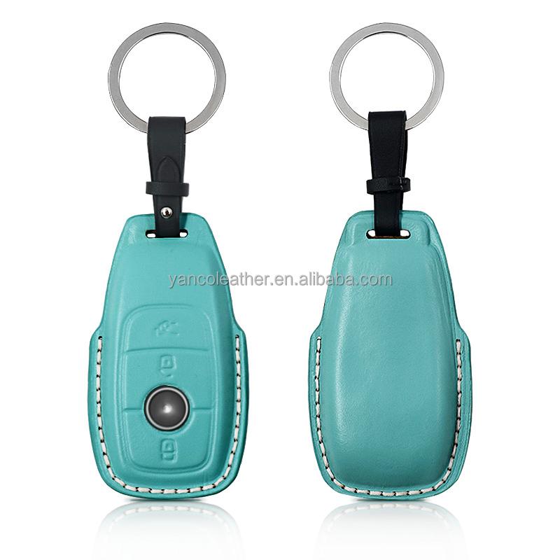 Wholesale Leather Key Cases with Hooks: Precision-Made Car Key Covers for Efficient Key Management синий