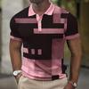 Men Polo Shirt Short Sleeve 3d Print Tops Fashion Polyester Breathable Comfortable Polos Shirts