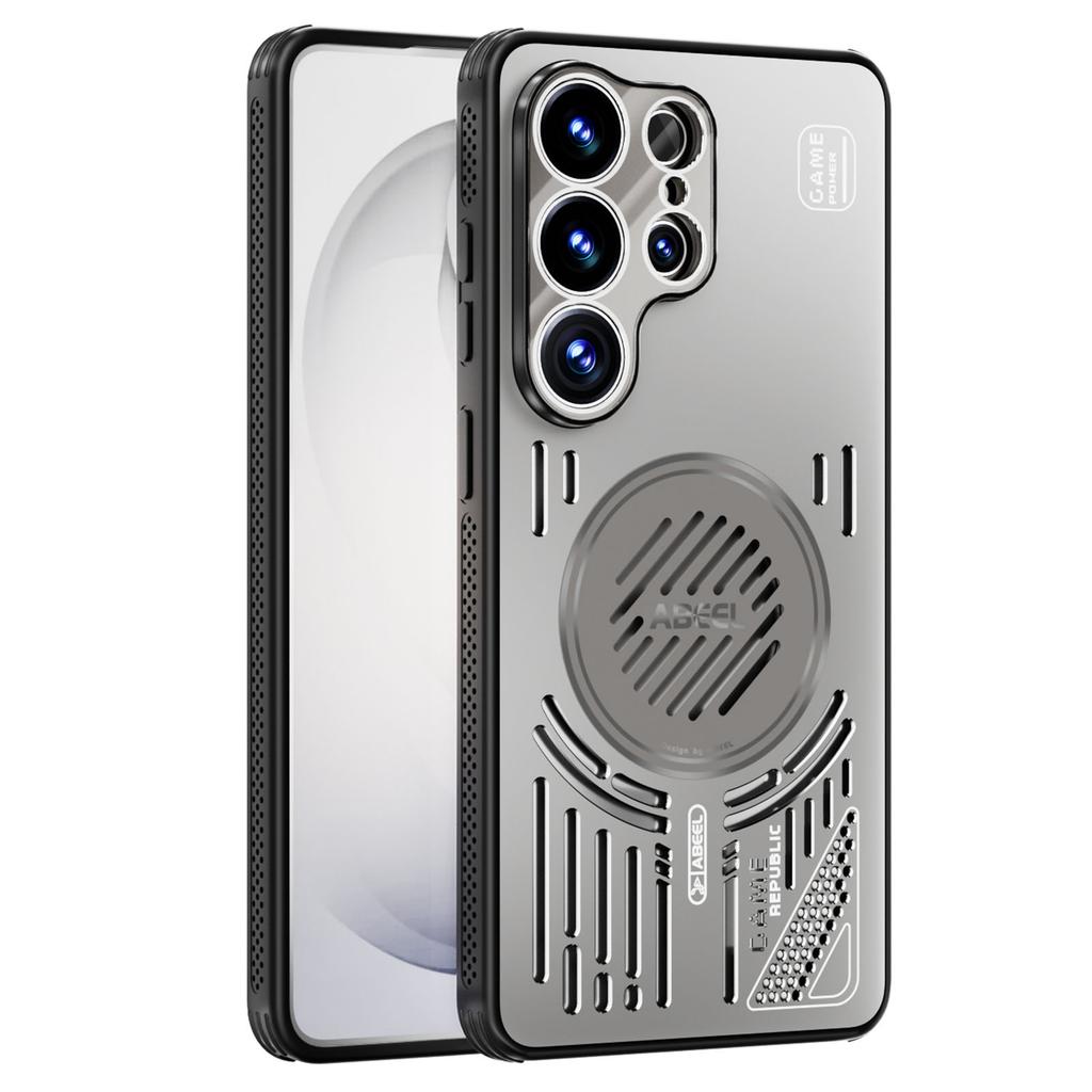 ABEEL For Samsung Galaxy S26 Ultra Magnetic Case Aluminium Alloy + PC + TPU Hollow Heat Dissipation Phone Cover