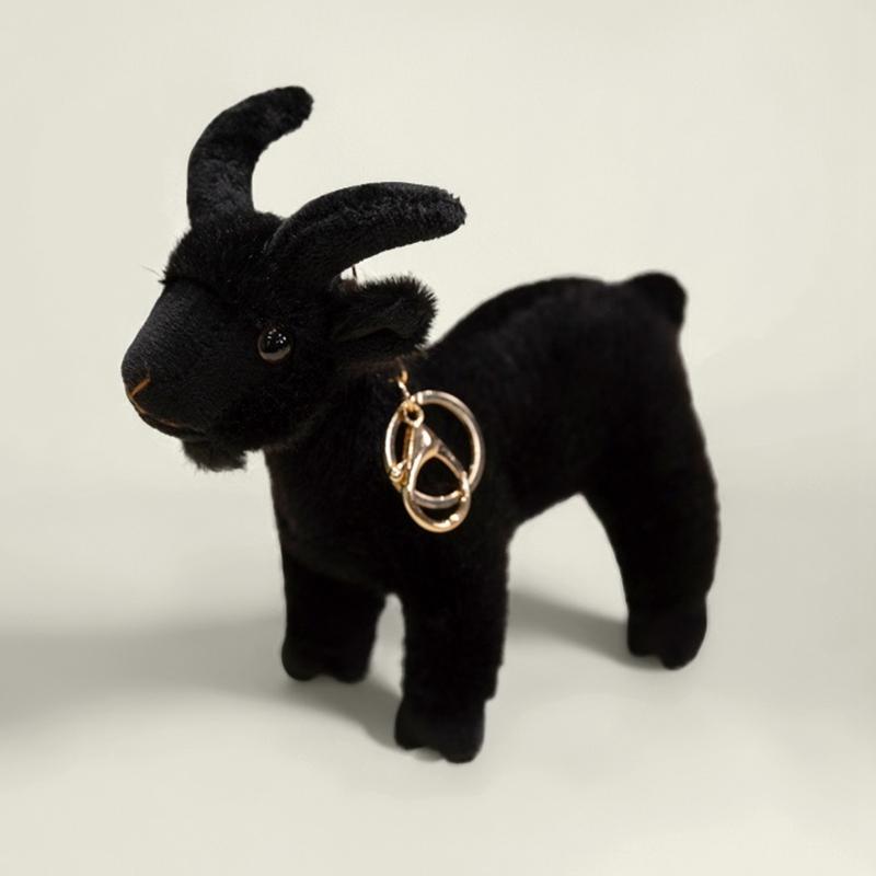 16~40cm Simulatie Geit Pluche Speelgoed Gevuld Staand Grasland Dier Zwart Wit Pluche Huisdecoratie Verjaardag Mannen Cadeau 30cm doll