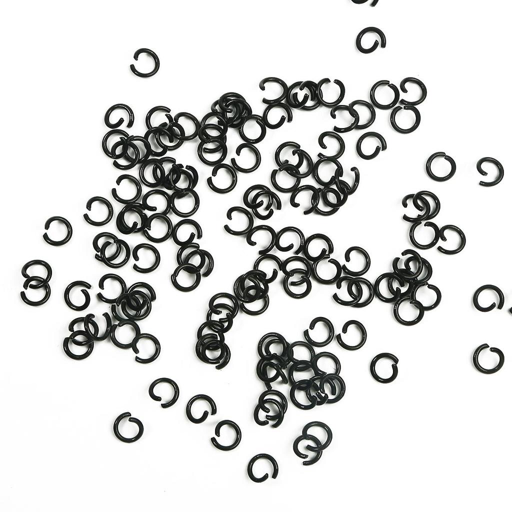 50Pcs Iron Spray Painted Opening Ring Jump Ring For DIY Necklace Bracelet Jewelry Making Craft Accessories