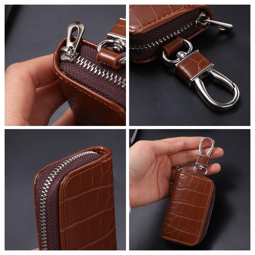 Business Kleine Geldbörse Portemonnaie Luxus Schlüsseletui Tasche Tragbar PU-Leder Münztasche Schlüsselanhänger